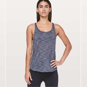 Lululemon Moment To Movement Heathered Black 2-in-1 Athletic Tank Women’s S*